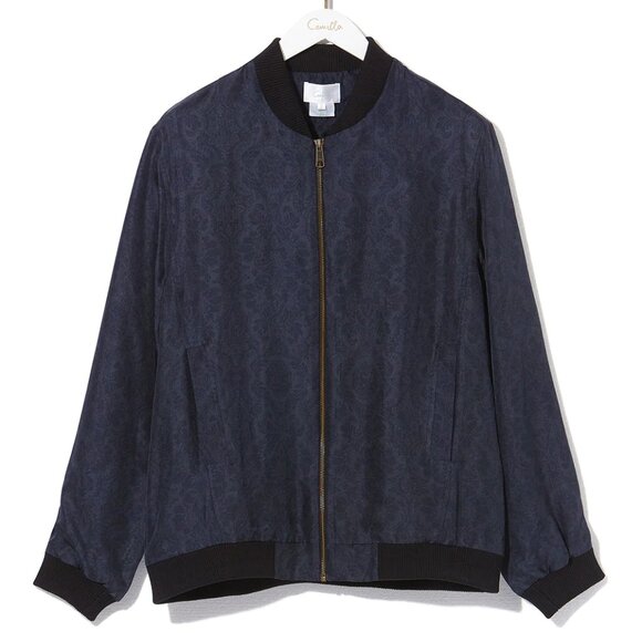 RARE! Camilla Midnight Meeting Mens Bomber Jacket Size Small b100e - Picture 6 of 11